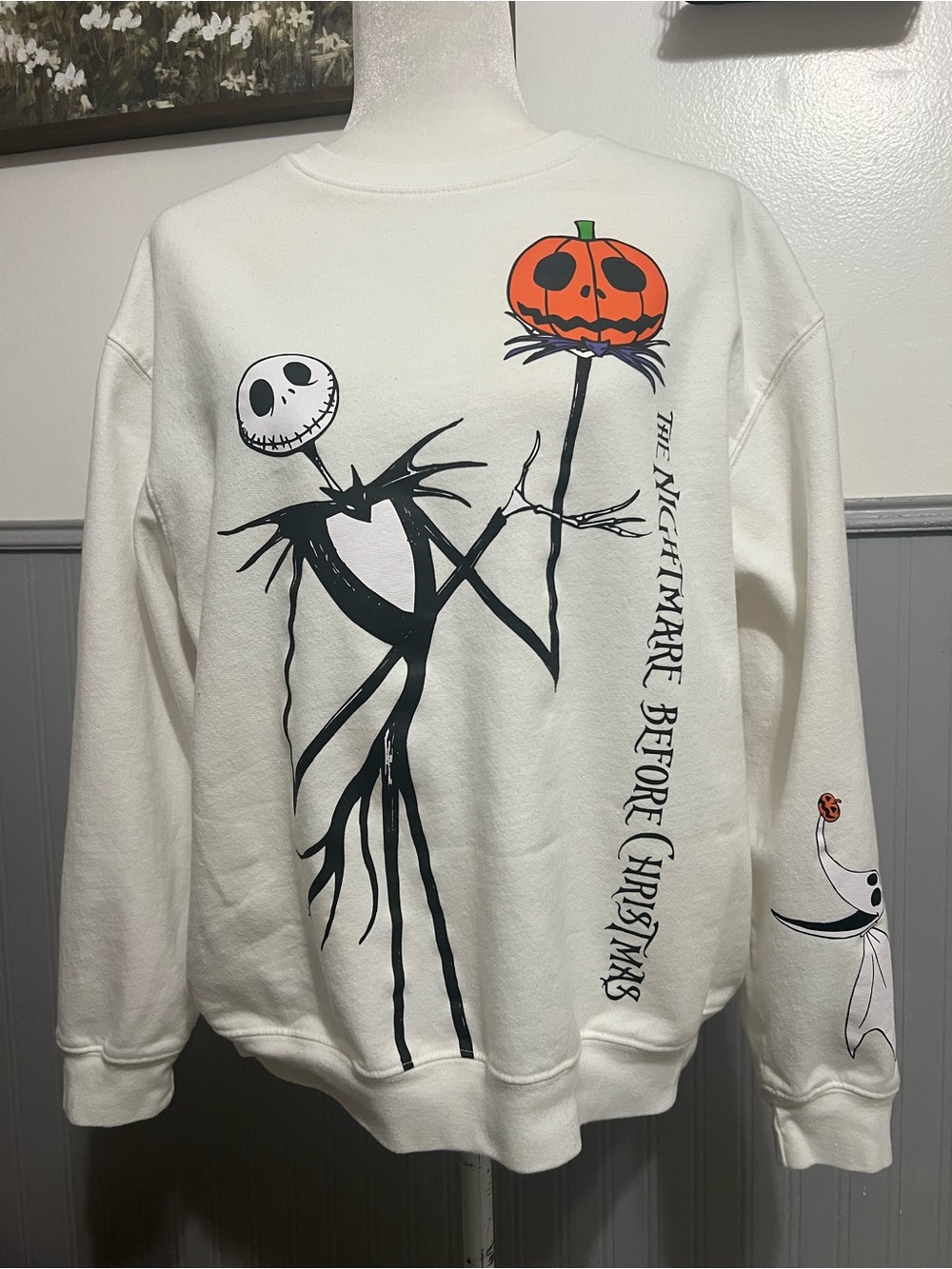 Disney Nightmare Before Christmas Graphic Sweatshirt / 1X / Jack Skellington
